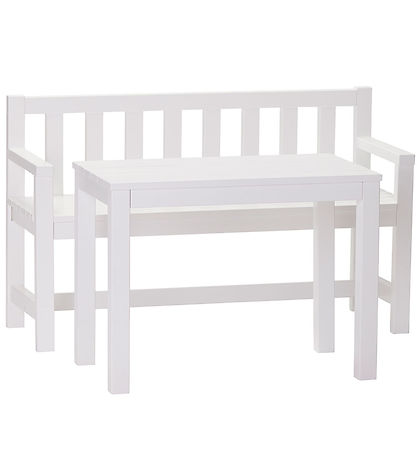 Kids Concept Trädgårdsset - Trä - 90x33x55/60x35x45 cm - Vit