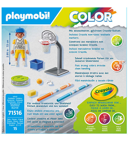 Playmobil Color - Skater w. Basketball - 71516 - 15 Parts