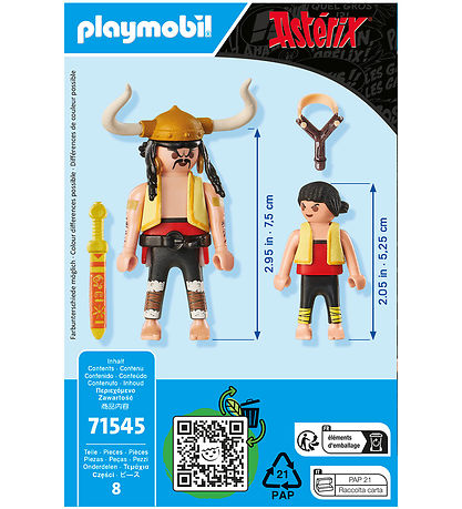 Playmobil Asterix - Huevos Y Bacon and Pepe - 71545 - 8 Parts