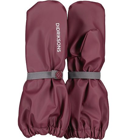 Didriksons Rain Mitts w. Fleece - PU - Pileglove - Rusty Wine