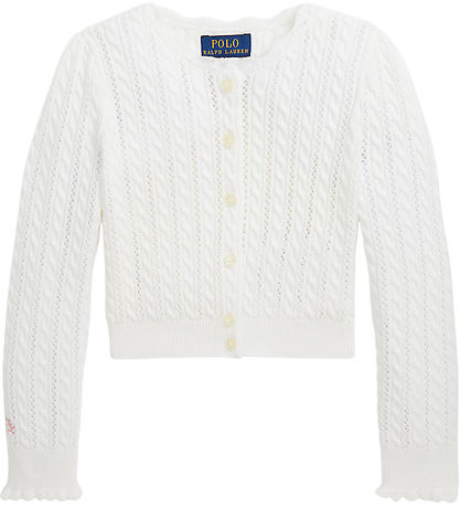 Polo Ralph Lauren Cardigan - Prjónað - Hvítur M. Mynsturprjón