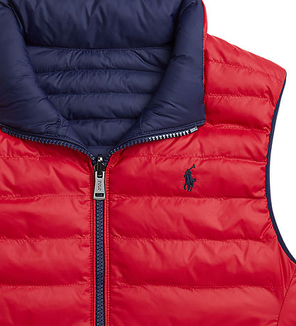 Polo Ralph Lauren Steppweste - Umkehrbar - Navy/Rot