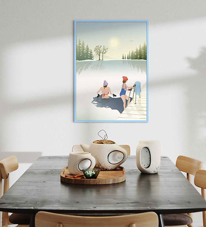 Vissevasse Picture frame - Wood - 30x40 cm - Air Blue