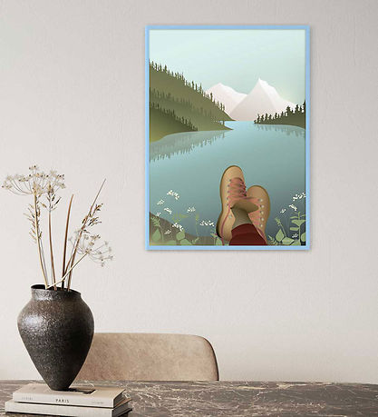 Vissevasse Picture frame - Wood - 50x70 cm - Air Blue