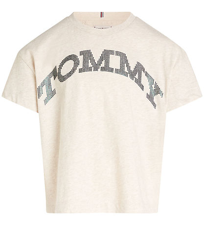 Tommy Hilfiger Stuttermabolur - Tommy Dot Þynna - Lyngður hafrar