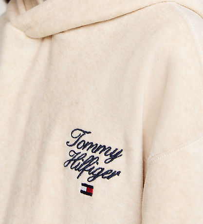 Tommy Hilfiger Kapuzenpullover - Velours - Skript - Heathered Oa