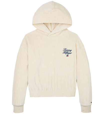 Tommy Hilfiger Kapuzenpullover - Velours - Skript - Heathered Oa
