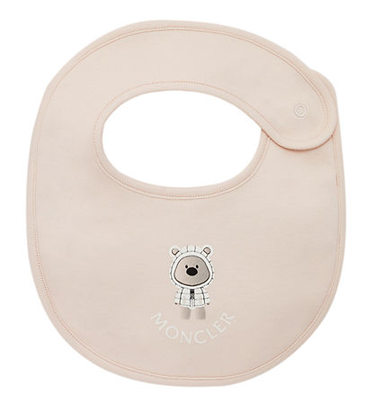 Moncler Set - Mütze/Babylätzchen/Body L/æ - Light Pink m. Kusche
