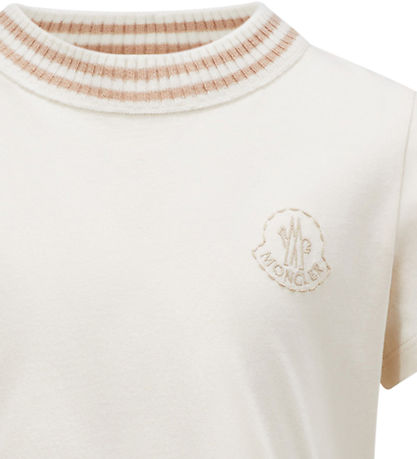 Moncler Stuttermabolur - Cream