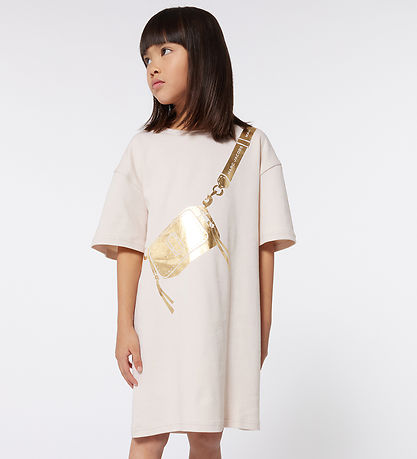 Little Marc Jacobs Kjóll - Sandur/Gull M. Taska