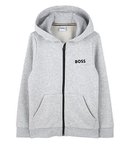 BOSS Cardigan - Grau Meliert m. Schwarz