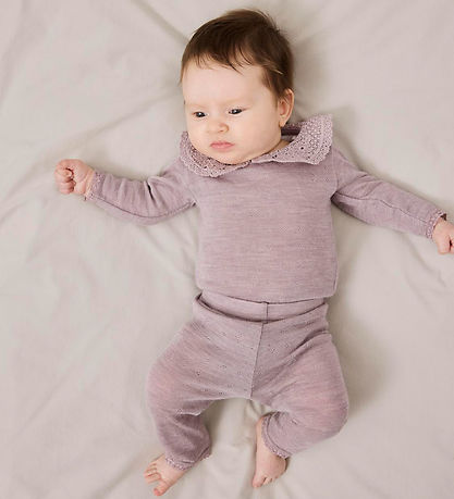 Name It Leggings - Noos - Wool - NbfWang - Purple Dove