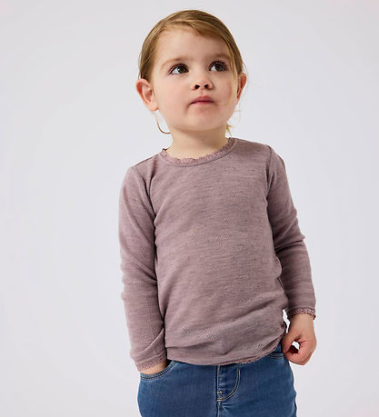 Name It Blouse - Wool - NmfWang - Noos - Purple Dove