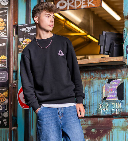 Hound Sweatshirt - Black w. Print