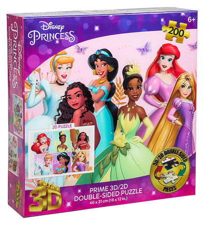 Prime 3D Puzzle Jigsaw Puzzle - 3D/2D - 200 Bricks - Princess