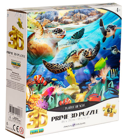 Prime 3D Puzzle Jigsaw Puzzle - 3D - 63 Bricks - Turtle Beach
