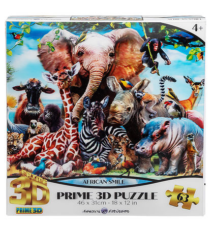 Prime 3D Puzzle Jigsaw Puzzle 3D 63 Bricks African Smile KW IT