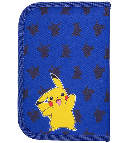 Pokémon Federmäppchen m. Inhalt - Blau/Gelb m. Pikachu