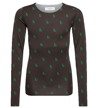 Rosemunde Bluse - Rsmn-Monogramm Green Print