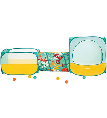 Ludi Pop-Up Speeltent m. Tunnel en Ballen - Multi