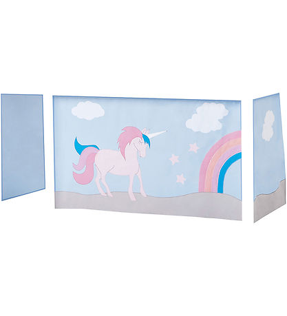 Hoppekids Half-height curtains Bed - 70x160 cm - Unicorn