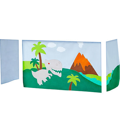 Hoppekids Halvhöjda gardiner Säng - 70x160 cm - Dinosaur