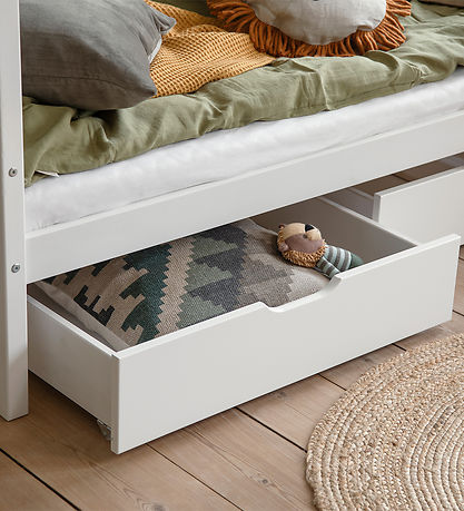 Hoppekids Drawers w. Wheels - 2 pcs - 70x160 cm - White