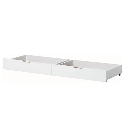 Hoppekids Drawers w. Wheels - 2 pcs - 70x160 cm - White