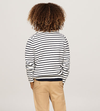 Tommy Hilfiger Blouse - Knitted - Monotype - White Base/Blue Str