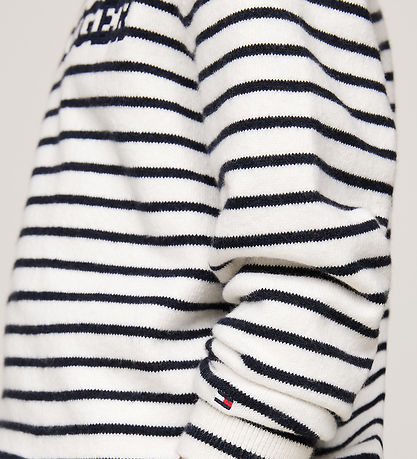 Tommy Hilfiger Blouse - Knitted - Monotype - White Base/Blue Str