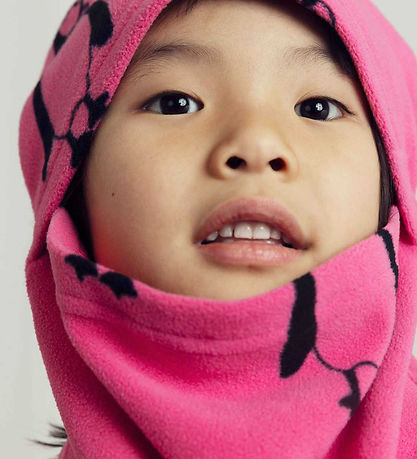 Mini Rodini Balaclava - Single Layer - Penguin Fleece - Pink