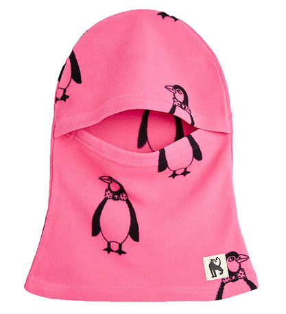Mini Rodini Balaclava - Single Layer - Penguin Fleece - Pink