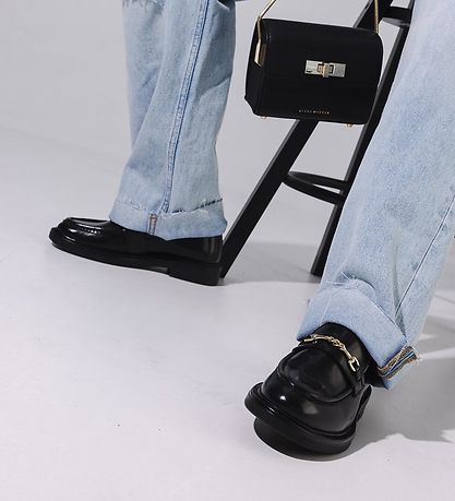 Steve Madden Shoe - Huddles Loafer - Black Leather