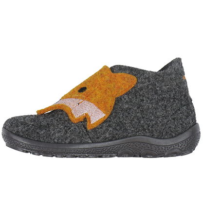 Superfit Slippers - Wool - Grey/Orange