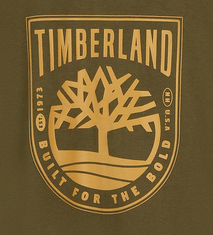 Timberland Stuttermabolur - Khaki