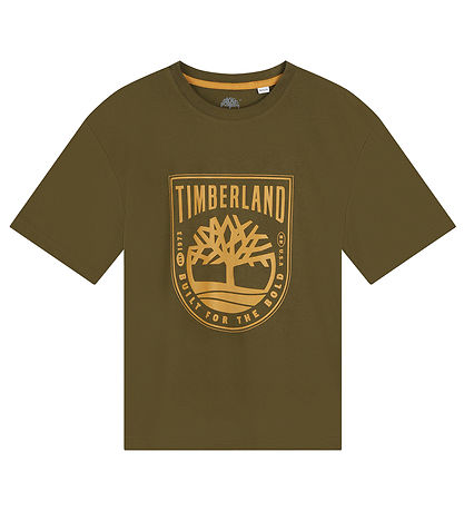 Timberland Stuttermabolur - Khaki