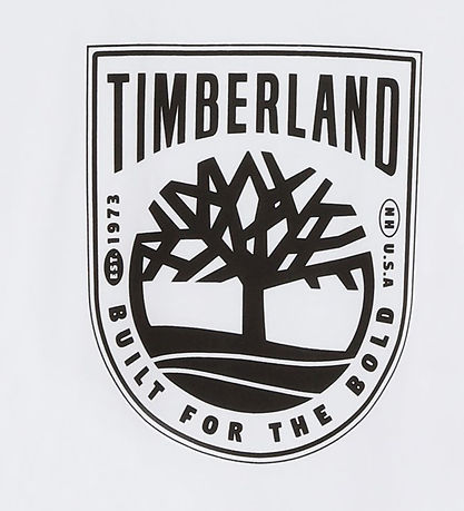 Timberland Stuttermabolur - Hvítt