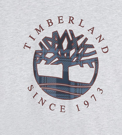 Timberland Stuttermabolur - Kína Grey