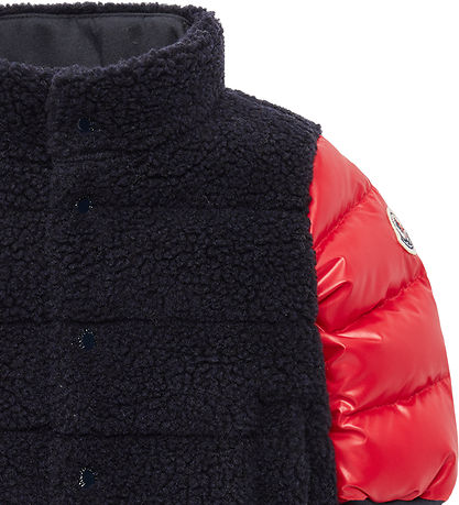 Moncler Daunenjacke m. Fleece - Tyler - Navy m. Rot