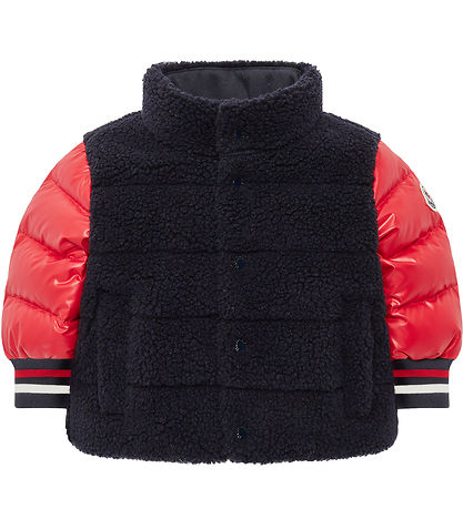 Moncler Daunenjacke m. Fleece - Tyler - Navy m. Rot