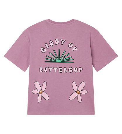 Stella McCartney Kids Stuttermabolur - Fjólublátt M. Prentað