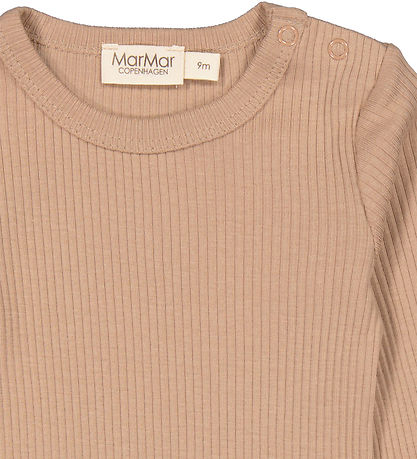 MarMar Bodysuit L/æ - Rib - Plain - Cardamom