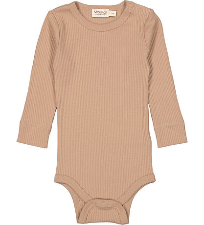 MarMar Bodysuit L/æ - Rib - Plain - Cardamom
