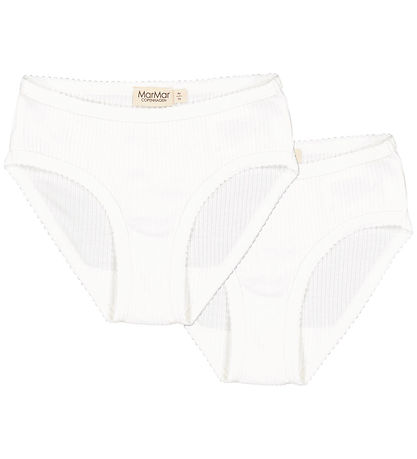 MarMar Unterhosen - 2er-Pack - Rib - Sanft White