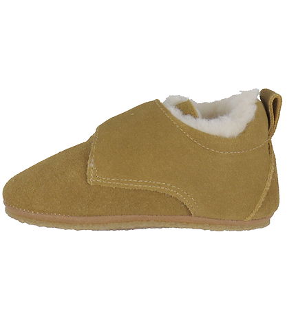 Wheat Leder-Krabbelschuhe Mit Futter - Taj - Zimt
