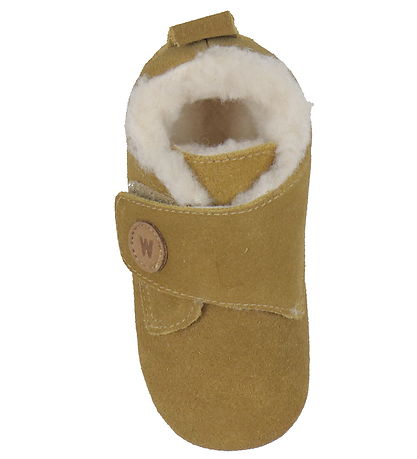 Wheat Leder-Krabbelschuhe Mit Futter - Taj - Zimt