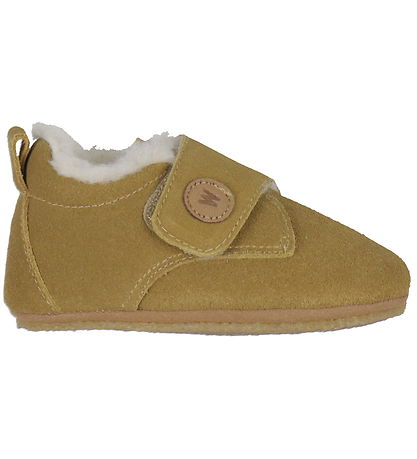 Wheat Leder-Krabbelschuhe Mit Futter - Taj - Zimt