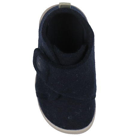 Wheat Slippers - Wool - Fleecy - Navy