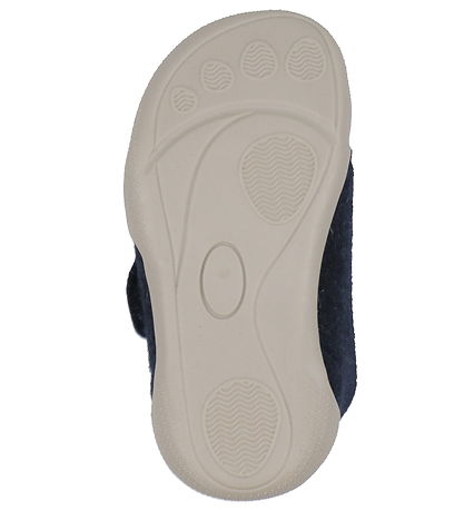 Wheat Slippers - Wool - Fleecy - Navy