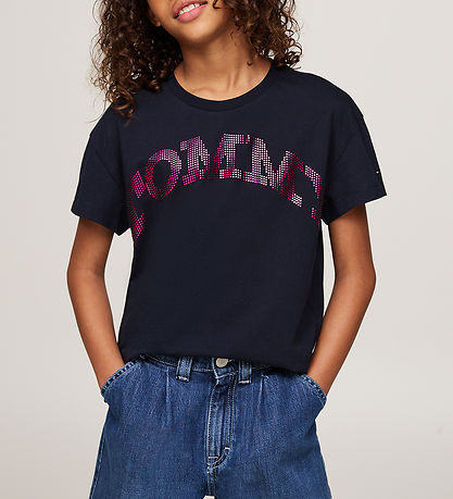Tommy Hilfiger Stuttermabolur - Tommy Dot Þynna - Desert Ský
